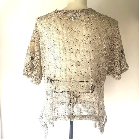 Kaktus Mesh Kimono style Blazer Size XL - Picture 2 of 7